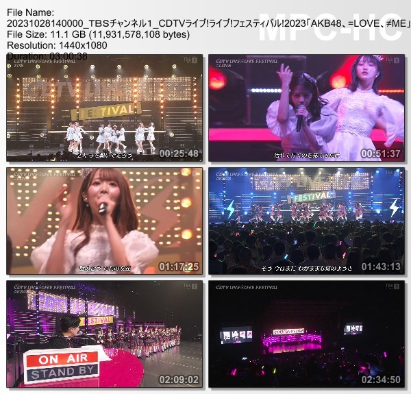 [TV-Variety] CDTVライブ!ライブ!フェスティバル!2023 (TBS Channel 1 2023.10.28)