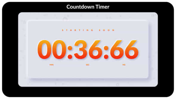 Countdown Timer - VideoHive 58915643