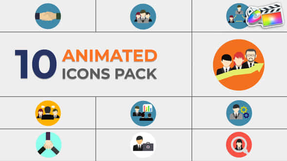 Animated Business Icons For Fcpx - VideoHive 51837000