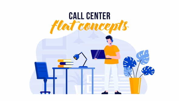 Call center - Flat Concept - VideoHive 29529523