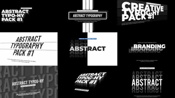 Abstract Typography Pack - VideoHive 29991717