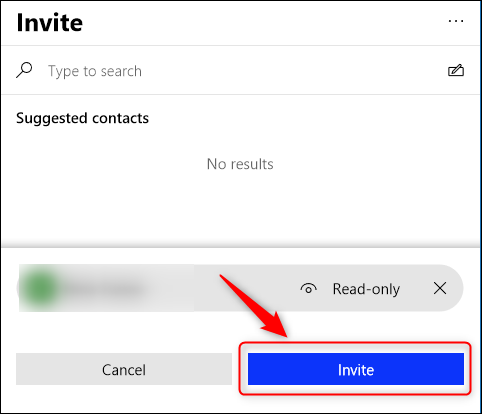 Click "Invite."