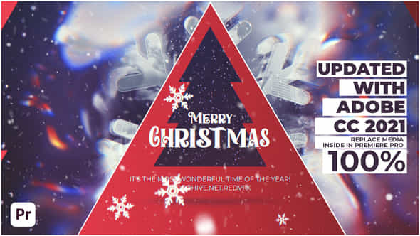 Merry Christmas Minimal Greeting For Premiere Pro - VideoHive 49586923
