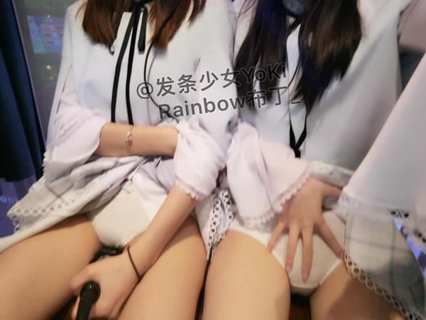 发条少女-户外露脸百合大胆写真合集(24)