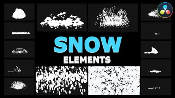 Cartoon Snowflakes | DaVinci Resolve - VideoHive 35089330