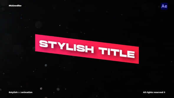 Stylish Text Animation Ae - VideoHive 55525891