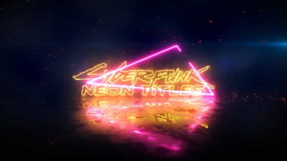 Cyberpunk Neon Titles - VideoHive 33202454