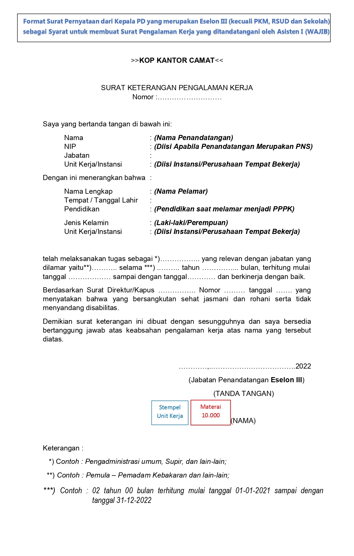 Alur Pembuatan Surat Pengalaman Kerja PPPK Tenaga Teknis BKPSDM Aceh Timur
