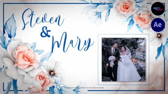 Floral Watercolor Wedding Invitation 30 - VideoHive 51482863