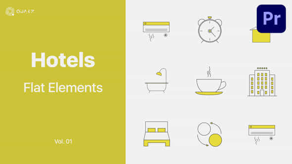 Hotels Icons - VideoHive 47502441