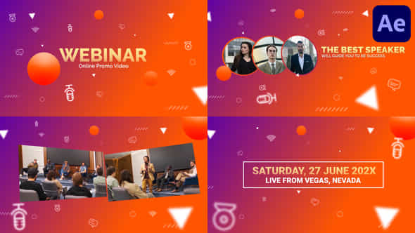 Online Webinar Promo For After Effects - VideoHive 56340138