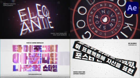 Poster Typography For After Effects - VideoHive 50403330