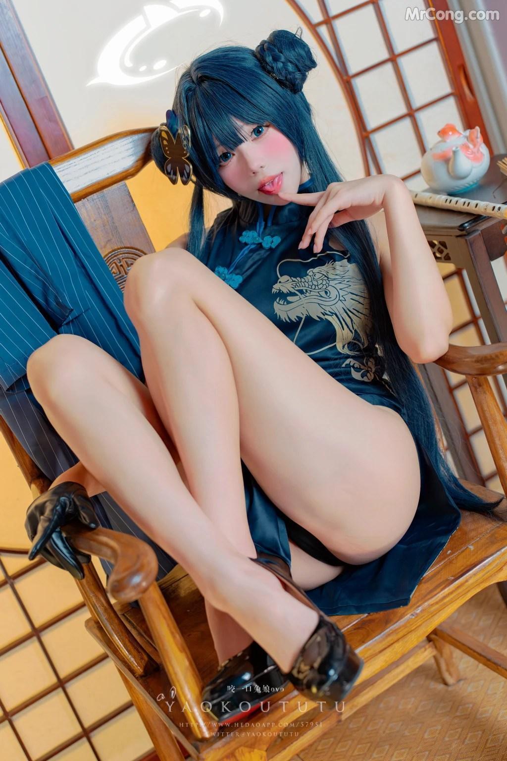 Coser@黏黏团子兔: 碧蓝档案·妃咲&胭脂 (85 photos )(52)