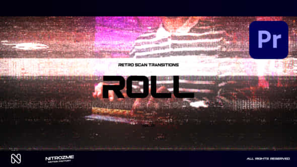 Retro Scanlines Roll Transitions Vol 01 For Premiere Pro - VideoHive 50606721