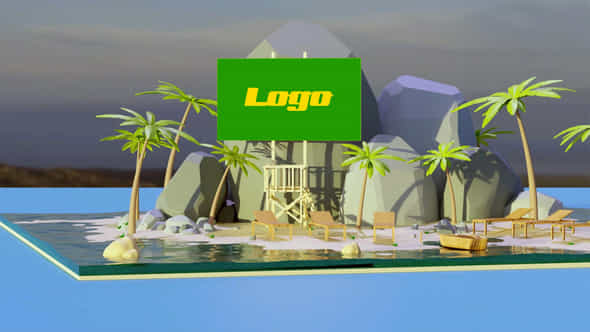 Tropic Island Logo - VideoHive 34371215
