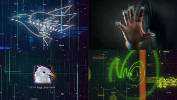 Scan Fingerprint Biometrics Logo Reveal - VideoHive 27184261