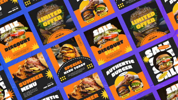 Telkom Burger Media Posts - VideoHive 49920497