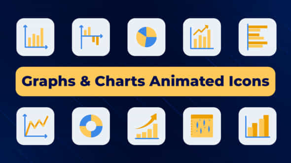 Graphs Charts Animated Icons - VideoHive 51067598