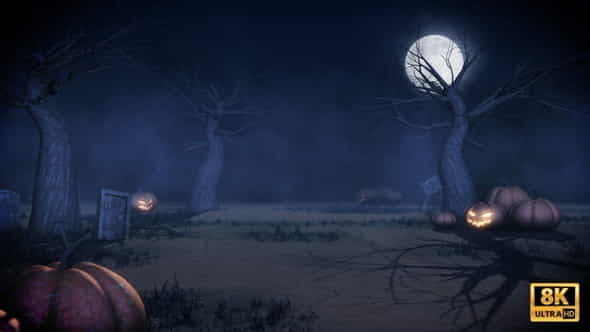 Night Halloween Background - VideoHive 34055389