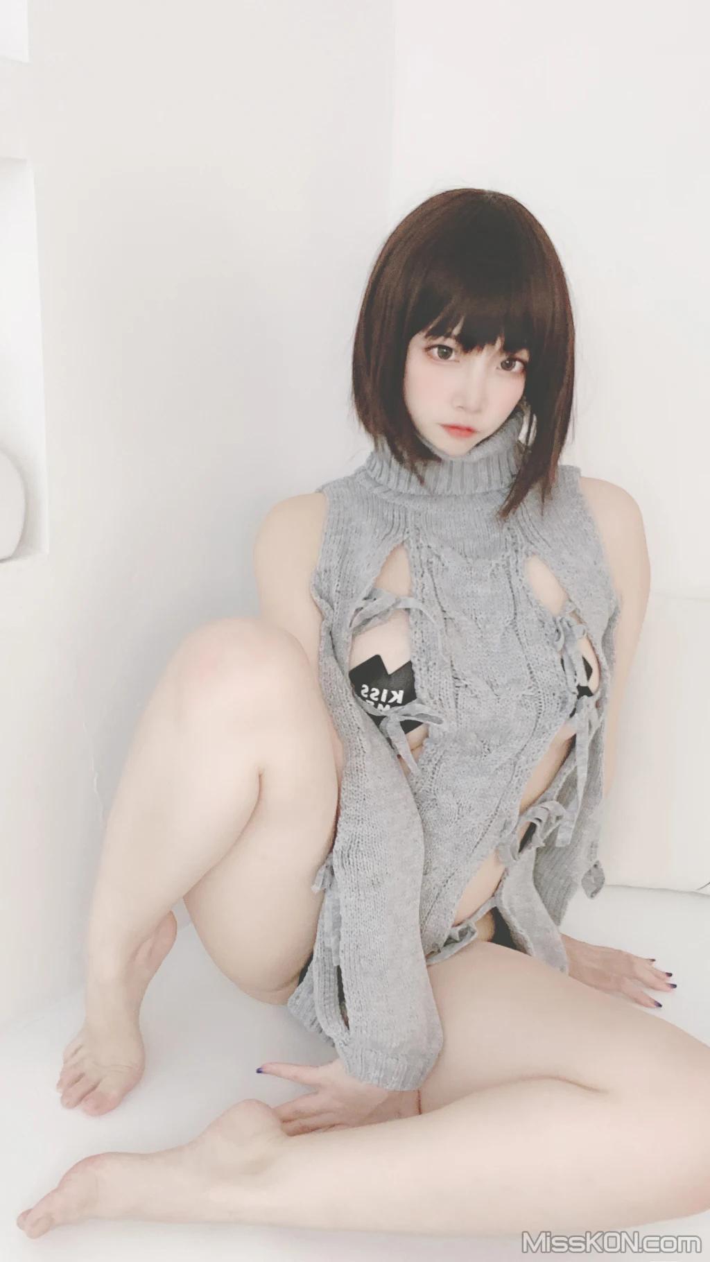 Coser@二佐Nisa: 私房洞洞毛衣 (66 photos )(58)