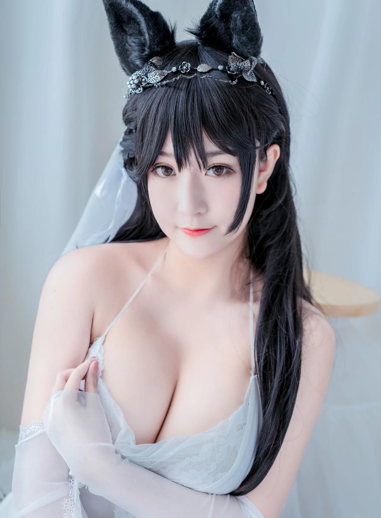 [猫九酱Sakura] 碧蓝誓约 婚纱cos写真集(47)