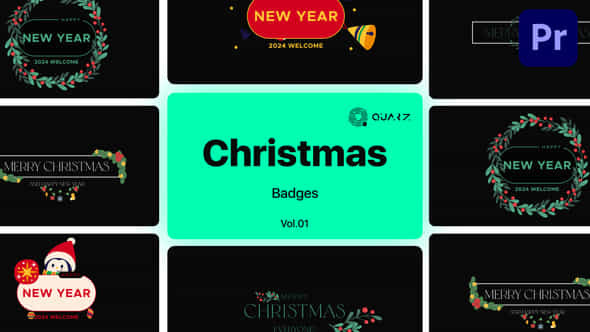 Christmas Badges For Premiere Pro Vol 01 - VideoHive 49538046