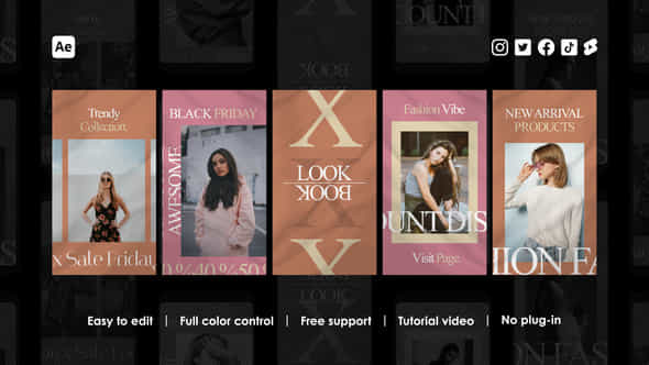 Retro Fashion Instagram - VideoHive 48591393