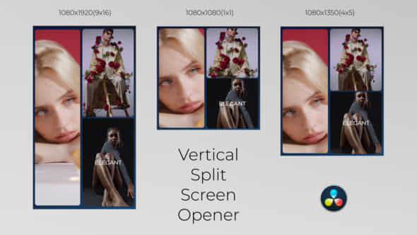 Vertical Split Screen Opener - VideoHive 52264581