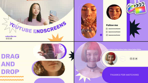 Modern Youtube Endscreens For Fcpx - VideoHive 51990349