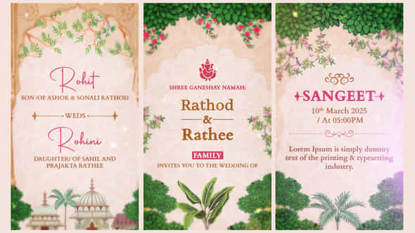 Indian Wedding Invitation After Effect Templates - VideoHive 54041628
