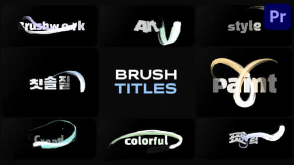 Brush Titles Premiere Pro Mogrt - VideoHive 50509834