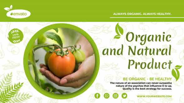 Organic Food Promo - VideoHive 39252959