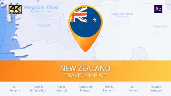 New Zealand Map - New - VideoHive 29936255