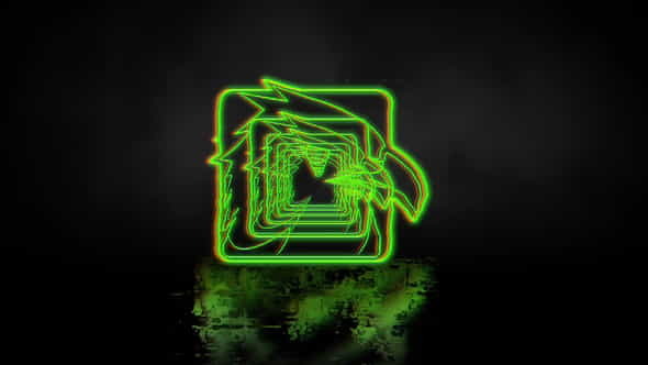 Neon Glitch Logo - VideoHive 33062813