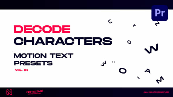 Characters Motion Text - VideoHive 45890185