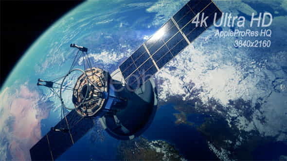 Communication Satellite Orbiting Earth - VideoHive 13372334