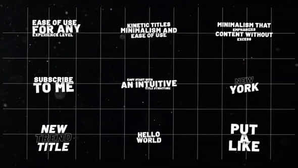 Kinetic Titles 10 Ae - VideoHive 56045336