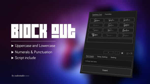 Animated Typeface Block Out - VideoHive 58622823