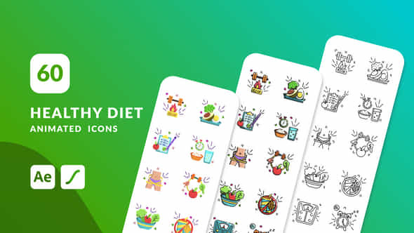 Healthy Diet Animated - VideoHive 48658564