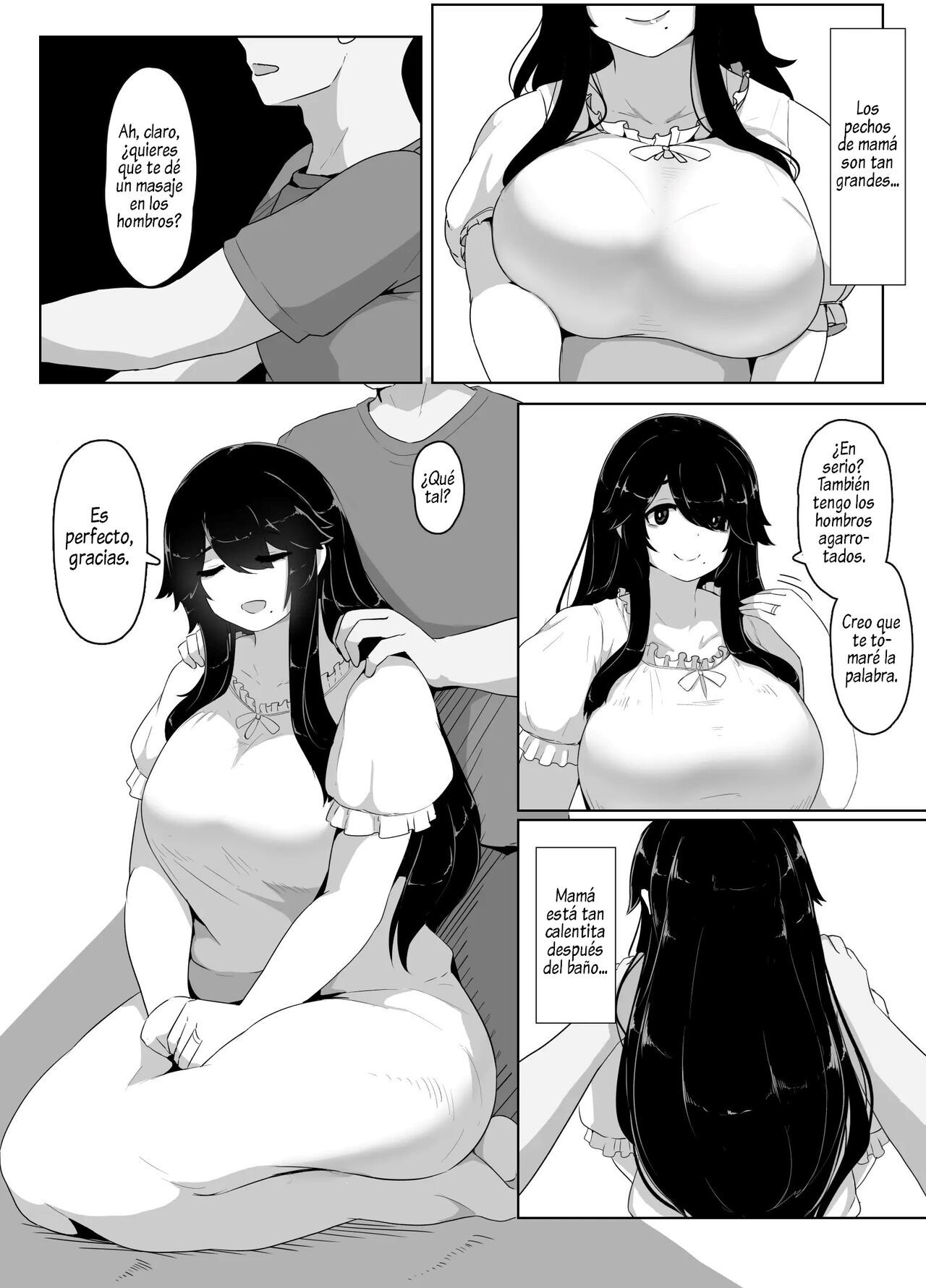 [hahayamoya (moya)] Oyasumi, Okaa-san I  Good Night, Mom I [Spanish]  [Al Chile no Sé Scan]