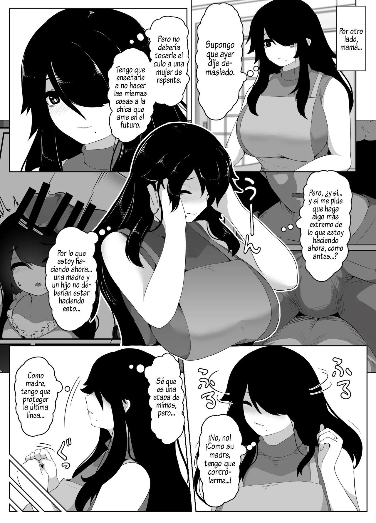 [hahayamoya (moya)] Oyasumi, Okaa-san I  Good Night, Mom I [Spanish]  [Al Chile no Sé Scan]
