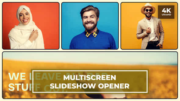 Multiscreen Slideshow Split Screen Opener Dynamic Intro - VideoHive 49266923