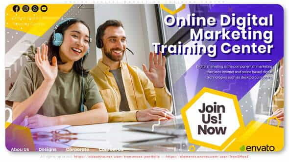 Online Digital Marketing Training Center - VideoHive 34627585