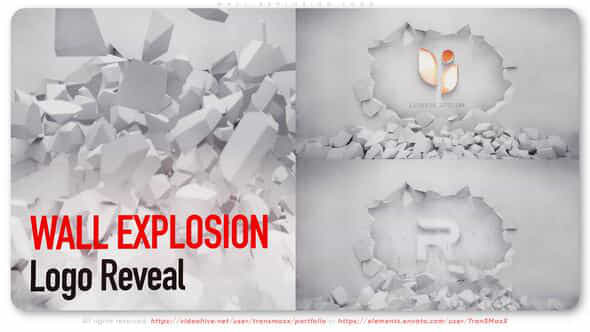 Wall Explosion Logo - VideoHive 51635390