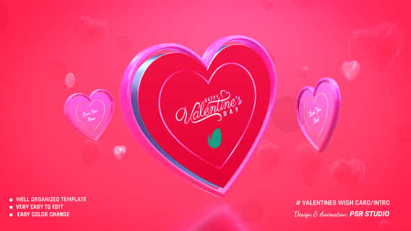 Valentines wish cardintro - VideoHive 43173696