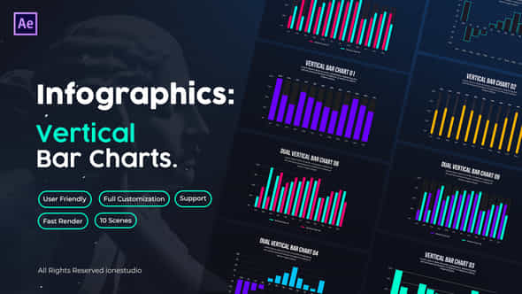 Vertical Bar Charts - VideoHive 39801353