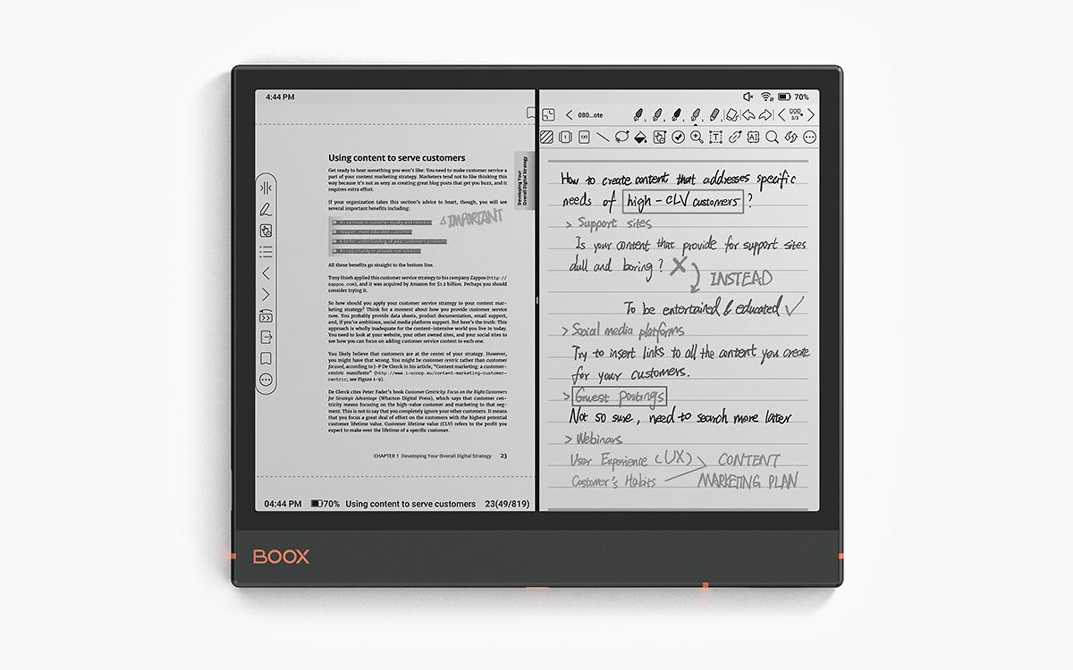 Boox's New E Ink Tablets Add 'Smartscribe' Note-Taking Feature