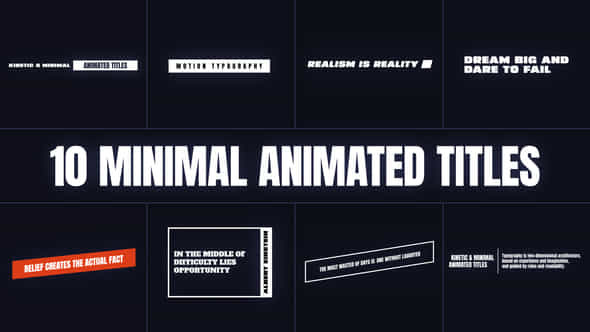 Minimal Animated Titles - VideoHive 47327096