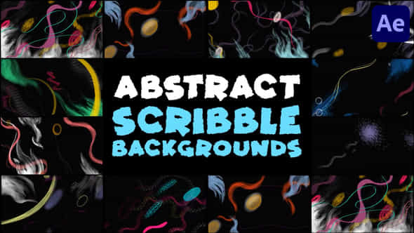 Abstract Scribble Backgrounds - VideoHive 45545838