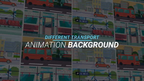 Different transport - Animation background - VideoHive 34221779